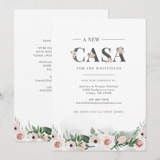 引っ越しました転居予告 (正面/裏面)