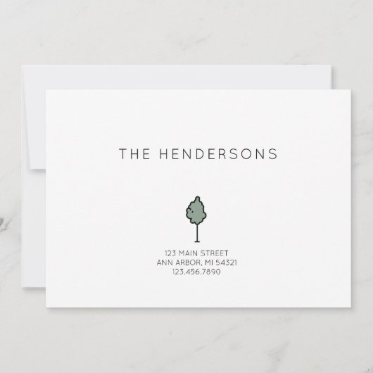 引っ越しました転居予告 (裏面)