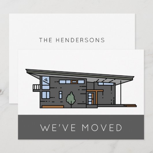 引っ越しました転居予告 (正面/裏面)