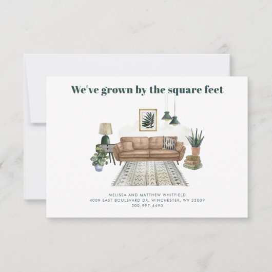 引っ越しました転居予告 (正面)