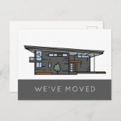 引っ越しました転居予告 ポストカード (正面/裏面)