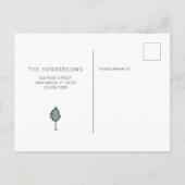 引っ越しました転居予告 ポストカード (裏面)