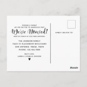 引っ越しました転居予告 ポストカード (裏面)