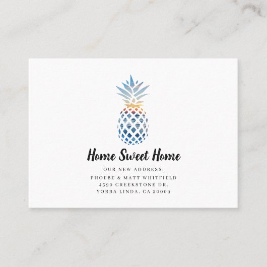 引っ越しました転居予告 名刺 (正面)