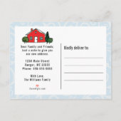 引っ越しました通りモダン署名の新しいアドレスの移動 案内ポストカード (裏面)