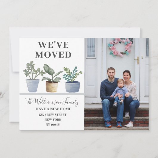 引っ越しました鉢植えダスティブルー発表 案内状 (正面)