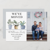 引っ越しました鉢植えダスティブルー発表 案内状 (正面/裏面)