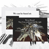 引っ越しました鍵ユーモアのあるフラットカード サンキューカード