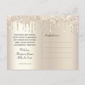 引っ越しました鍵滴下グリッターアドレスの変更 案内ポストカード (裏面)