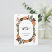 引っ越しました防寒冬発表葉書 案内ポストカード (スタンド正面)