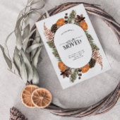 引っ越しました防寒冬発表葉書 案内ポストカード