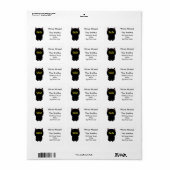 引っ越しました黒猫 ラベル (フルシート)