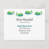引っ越しました |かわいいクジラの住所の変更 案内ポストカード (正面)