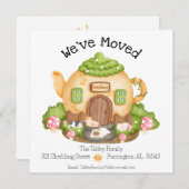 引っ越しました!かわいいティーポット猫の家 案内状 (正面/裏面)