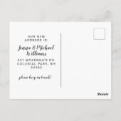 引っ越しました |かわいい手描きが家に ポストカード (裏面)