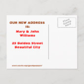 引っ越しました!かわいい犬はがき 案内ポストカード (裏面)