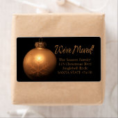 "引っ越しました"の金オーナメントのラベル ラベル (インサイチュ)