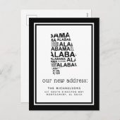 引っ越しました | アラバマタイポグラフィ シーズンポストカード (正面/裏面)