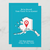 引っ越しました!アラ来スカ州での訪問のお知らせ シーズンカード (正面/裏面)