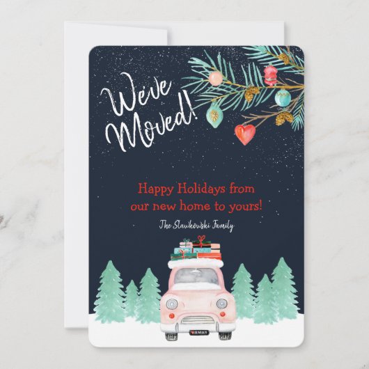 引っ越しました・ウィズ・ザ・ムービング・クリスマス新居 シーズンカード (正面)