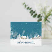 引っ越しました・ウィンターハウス・イン・スノー・ハウス・オブ・アドレス 案内ポストカード (スタンド正面)