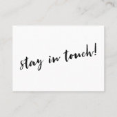 "引っ越しました"カジュアル手書きタイポグラフィカード 名刺 (裏面)