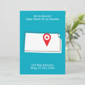 引っ越しました!カンザス来州で私たちを訪問 案内状 (スタンド正面)