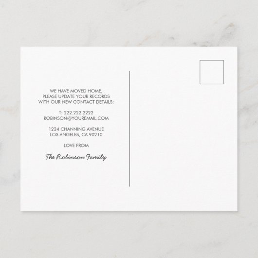 引っ越しました | クリスマスジンジャーブレッドハウス 案内ポストカード (裏面)