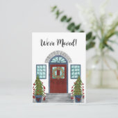 引っ越しました!クリスマスホームポストカード ポストカード (スタンド正面)