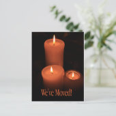 引っ越しました!    クリスマス非常に熱い蝋燭の ポストカード (スタンド正面)