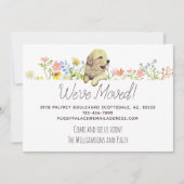 引っ越しました!ゴールデンレトリバーパピーの発表 案内状 (正面)