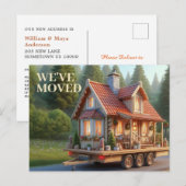 引っ越しました、シックハウスオンホイールオープンハウス インビテーションポストカード (正面/裏面)