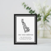 引っ越しました |デラウェアタイポグラフィ シーズンポストカード (スタンド正面)