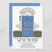 引っ越しました – ドお洒落ア – 新しい住所のアナウンス 招待状 (正面/裏面)