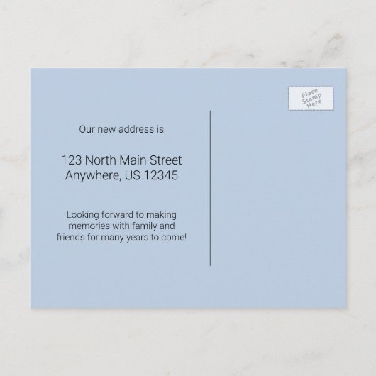 引っ越しました、ニューアドレスウィンターバードハウス&フラグ 案内ポストカード (裏面)