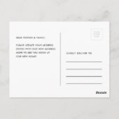 引っ越しました・ハンド・ドロー・ムービング・アナウンス ポストカード (裏面)