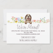 引っ越しました!ビーグルパピーフローラ移動 案内状 (正面)