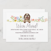 引っ越しました!ビーグルパピーフローラ移動 案内状 (正面/裏面)