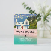 引っ越しました |ビーチ海の新しいホーム 案内ポストカード (スタンド正面)