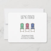 引っ越しました·ファミリのモダン移動に関する発表 案内状 (正面)