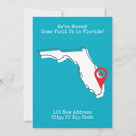 引っ越しました!フロリ来ダで米国を訪問 案内状 (正面)