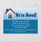 引っ越しました、ブルーハウスアイコン 案内ポストカード (正面)