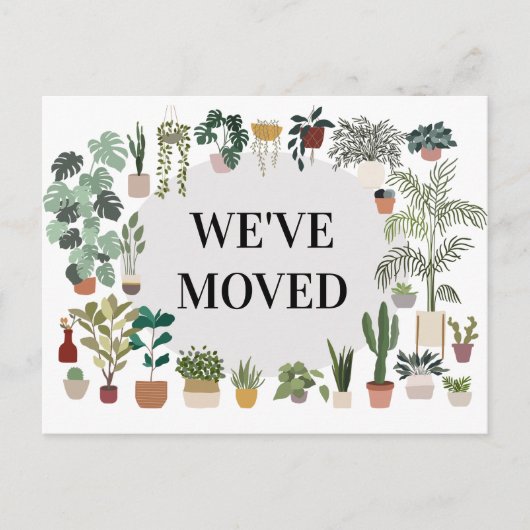 引っ越しました·プラント引越案内葉書 案内ポストカード (正面)