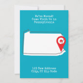 引っ越しました!ペンシルバ来ニア州を訪問 案内状 (正面)