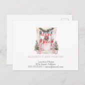 引っ越しました，ホリデイドア，新しいアドレス 案内ポストカード (正面/裏面)