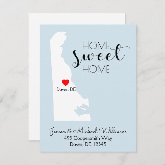 引っ越しました |ホームスイートホームデラウェア 案内ポストカード (正面/裏面)