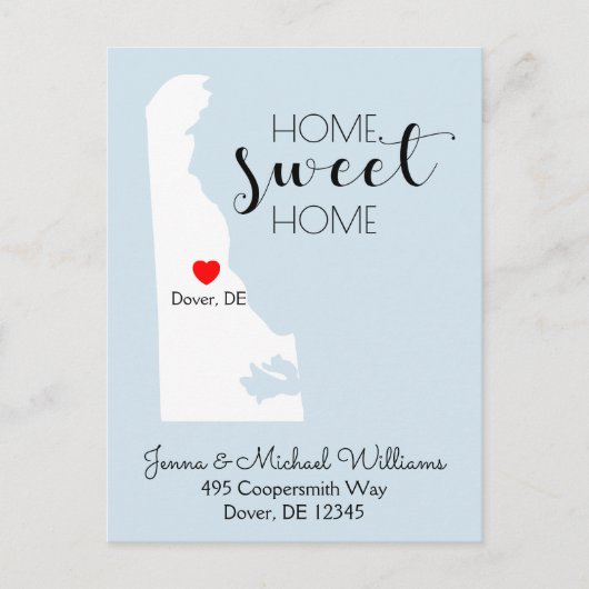 引っ越しました |ホームスイートホームデラウェア 案内ポストカード (正面)