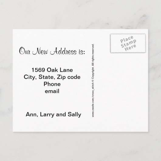 引っ越しました!ホームスイートホーム 案内ポストカード (裏面)