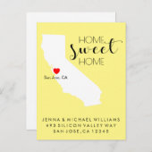 引っ越しました | ホームスウィートホームカリフォルニア 案内ポストカード (正面/裏面)