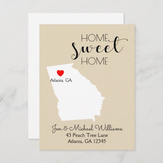 引っ越しました | ホームスウィートホームグルジア 案内ポストカード (正面/裏面)